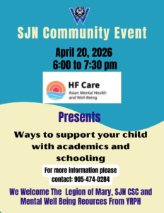 SJN Community Event – April 20/26
